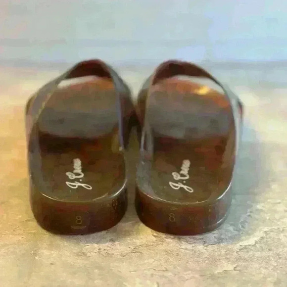 J Crew Slides Women's Cheetah Leopard Animal Print Rubber Sandals Sz 8 - Picture 5 of 9